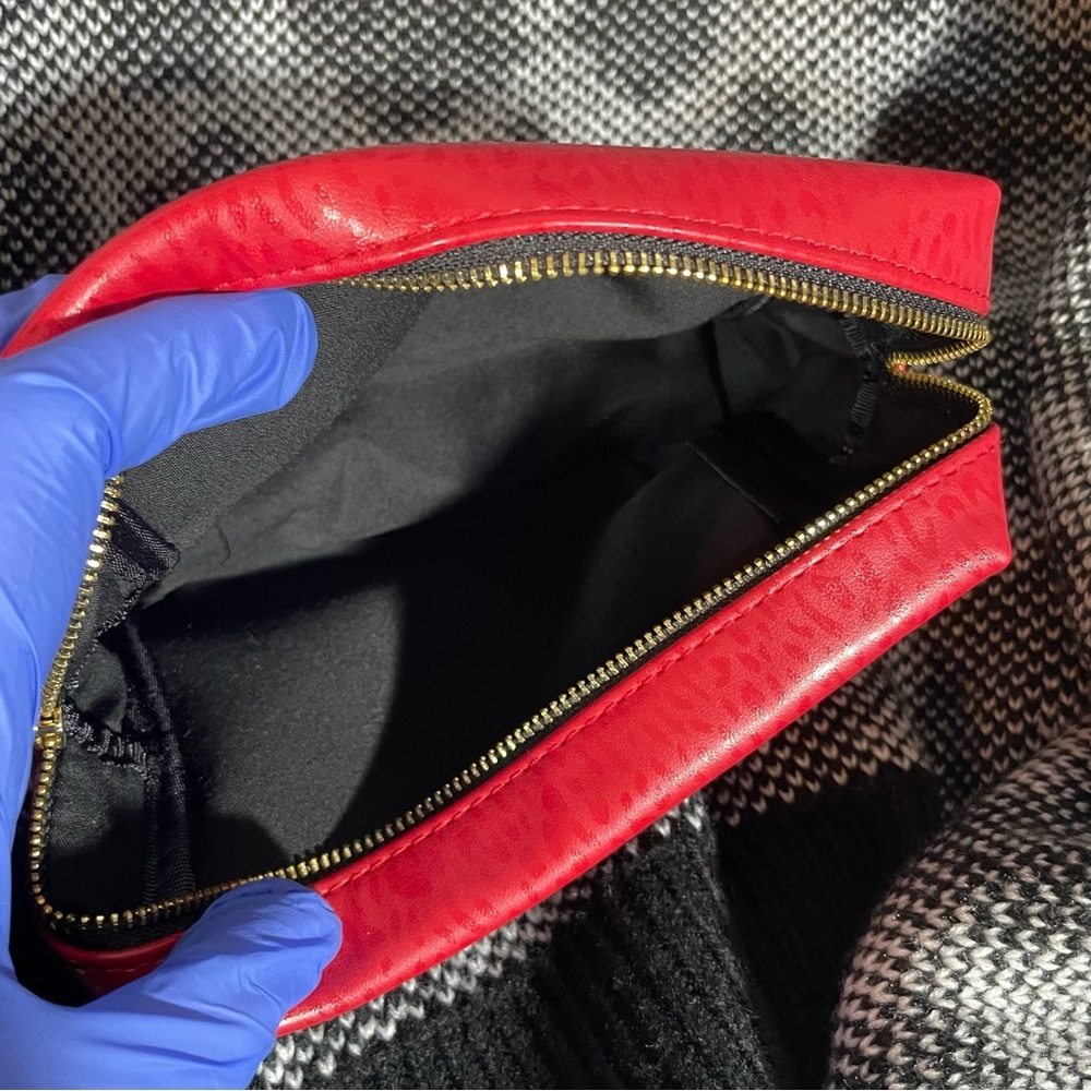 NEW - YSL Red Cosmetics Pouch | Saint Laurent Beauty Bag - Picture 4 of 4
